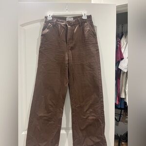 Women’s brown wide leg pants